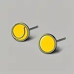 yellow stud earrings image